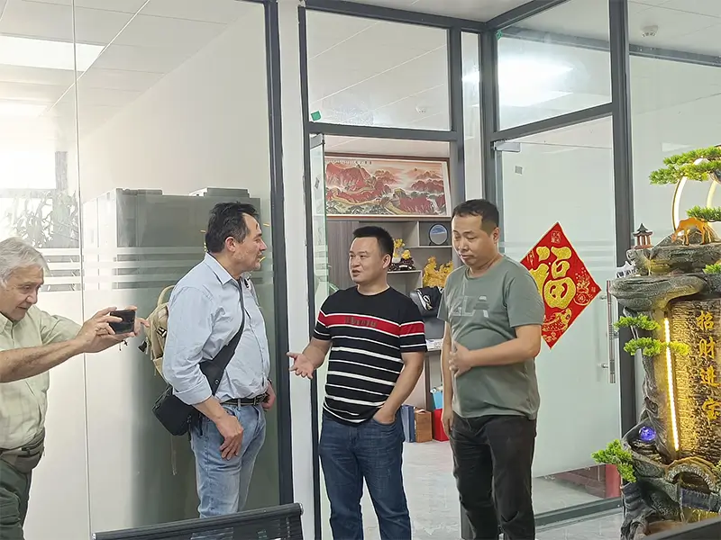 Clients in LED Video Wall Showroom