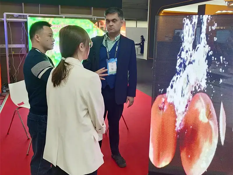 Clients in LED Video Wall Showroom